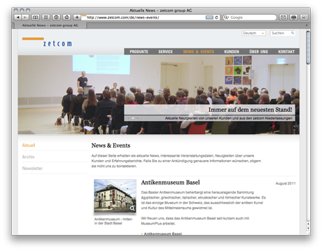 Visit Relaunch zetcom AG