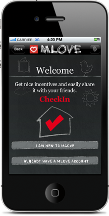 MLOVE CheckIn iPhone App - Intro